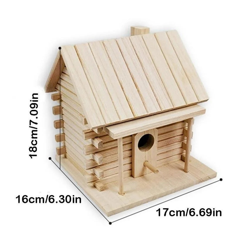 NEW Wood Birds Nest Box Outdoors Roof