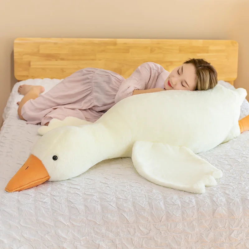 Hot 50/90/130CM Funny Goose Plush Stuffed Soft Duck Sleeping Pillow