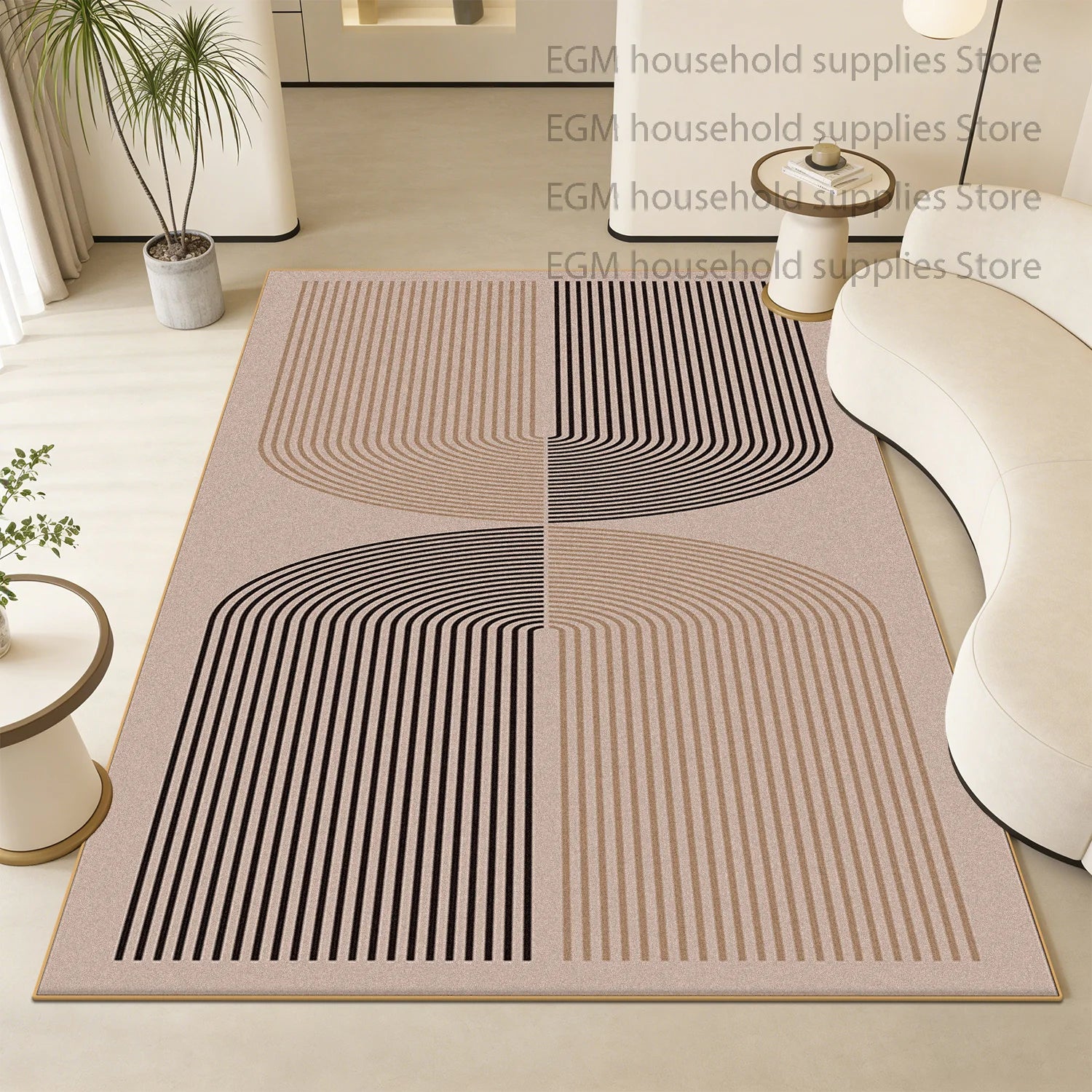 Modern Luxury Carpets Geometric Living Room Decorative Bed Room Soft Rug Washable Non-slip Study Customizable Floor Mat Office