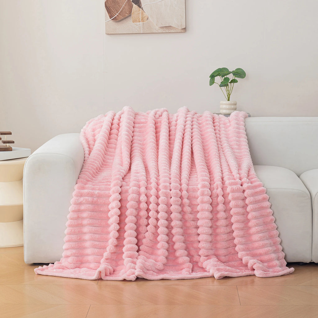 1pc Flannel Blanket - Soft, Comfortable, Warm Nap Blanket
