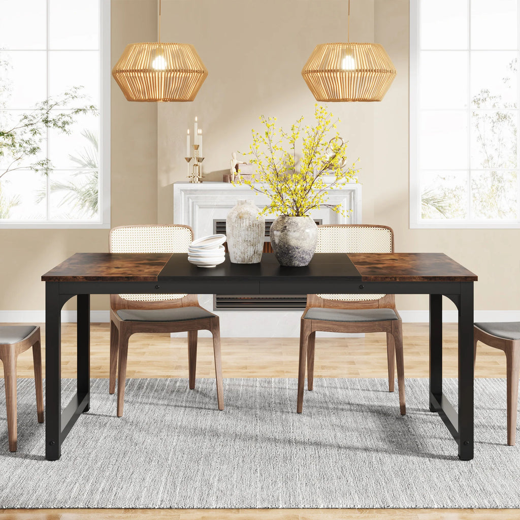 Dining , Industrial Kitchen Table for 6-8 Person,