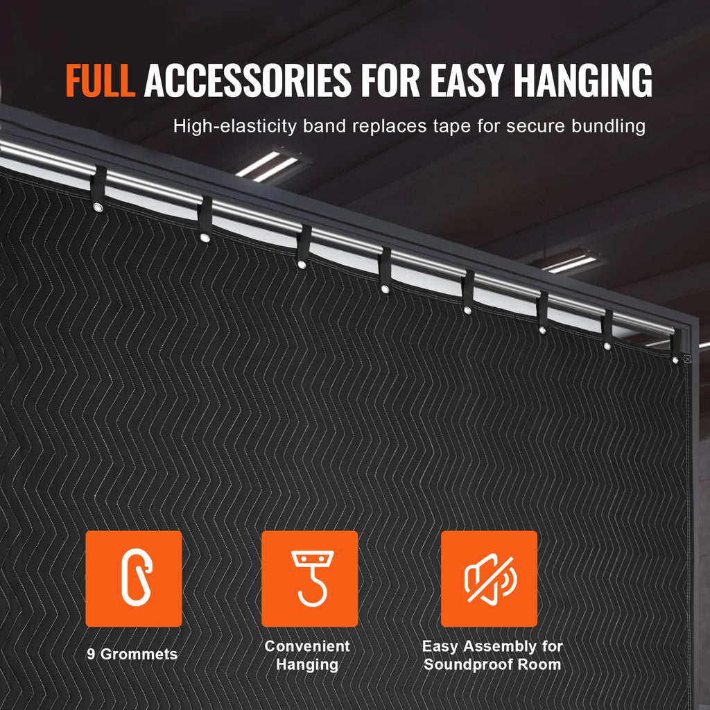 96" x 80" Sound Dampening Blanket Studio Grommeted with Grommets Light Blocker