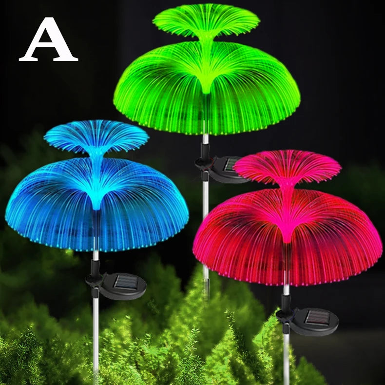 1-10pcs 7Color Changing Outdoor Lamp Solar Jellyfish Lights
