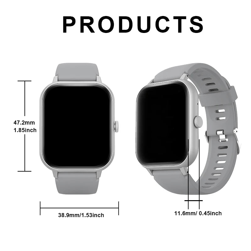 Smart watch, wireless calling /dial, multi -Sport mode,Suitable for men and women, for iPhone/Android