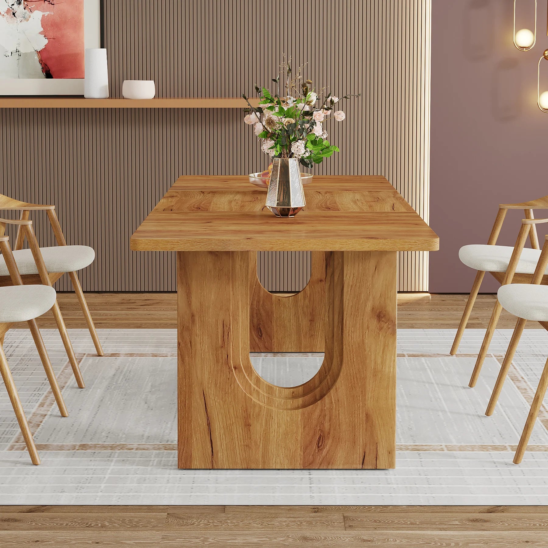 Tribesigns Modern Dining Table for 6 to 8 People