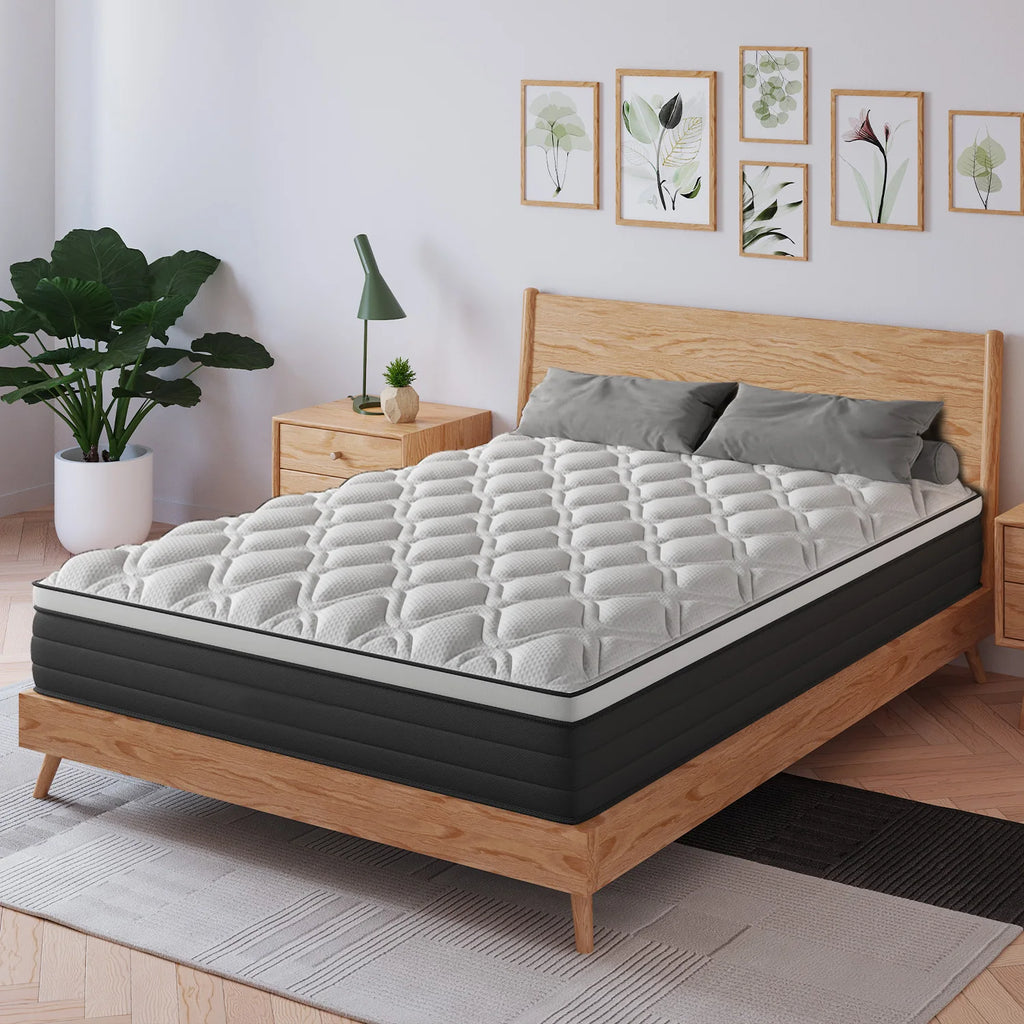 12 Inch Twin Full King Queen Mattress in A Box, Hybrid Memory Mattresses Euro Top Medium Firm for Back & Lumbar Support