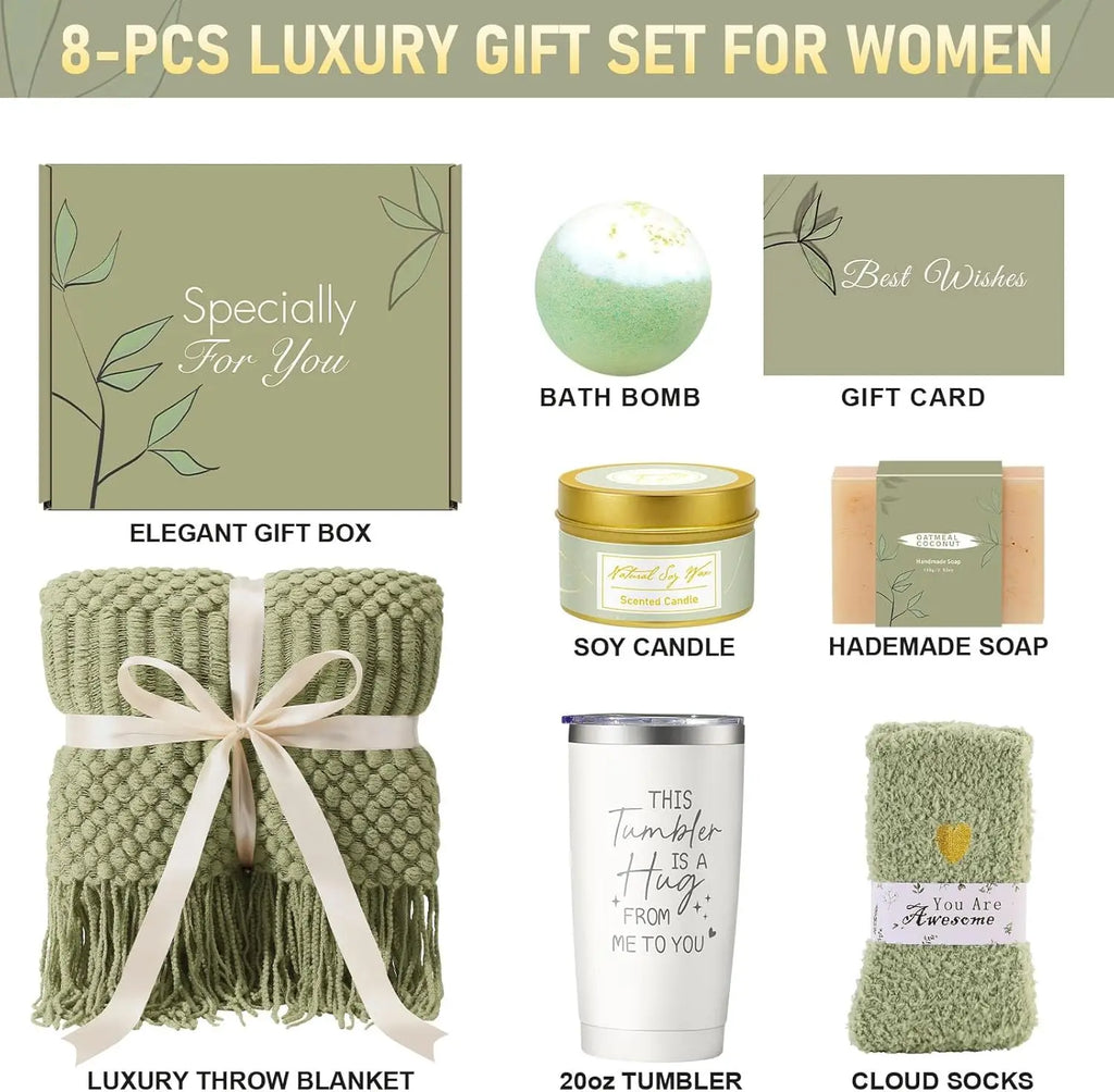 Get Well Or Sympathy Gift Baskets for Women, Self Care Spa Package