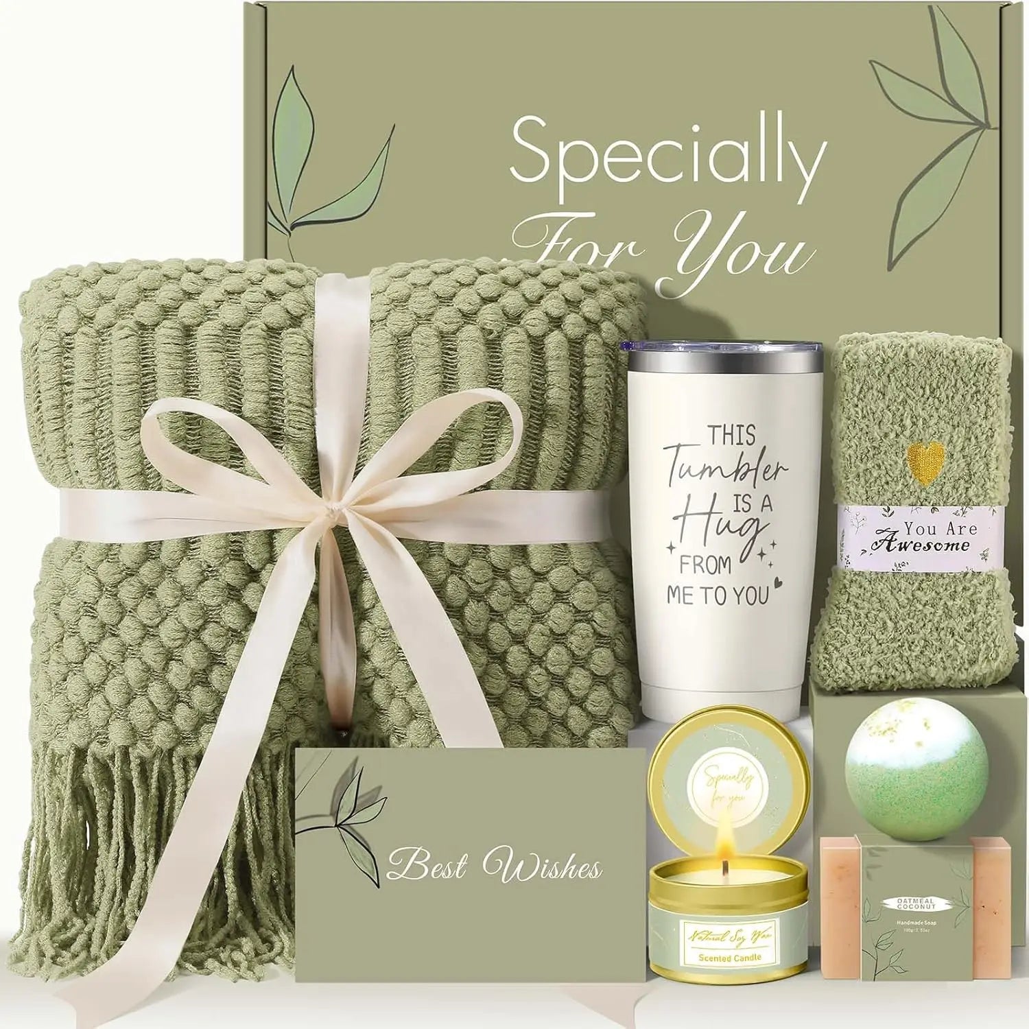 Get Well Or Sympathy Gift Baskets for Women, Self Care Spa Package