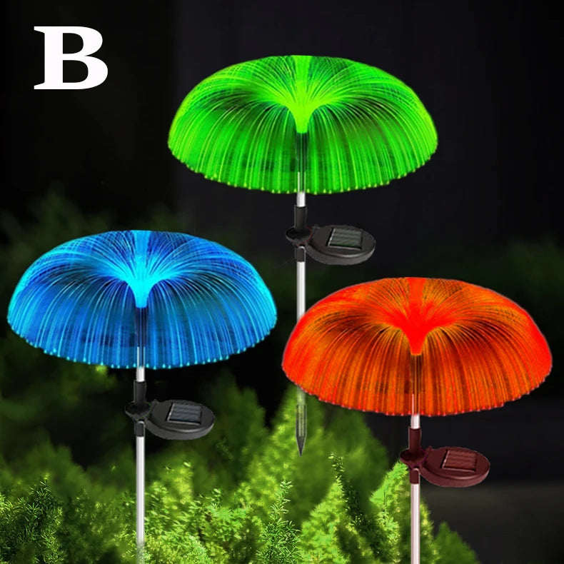 1-10pcs 7Color Changing Outdoor Lamp Solar Jellyfish Lights