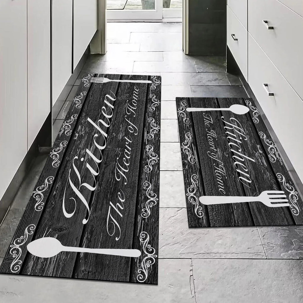 VIKAMA Washable kitchen absorbent floor mat Comfortable sponge kitchen carpet main bathroom mat Non-slip waterproof door mat Kit