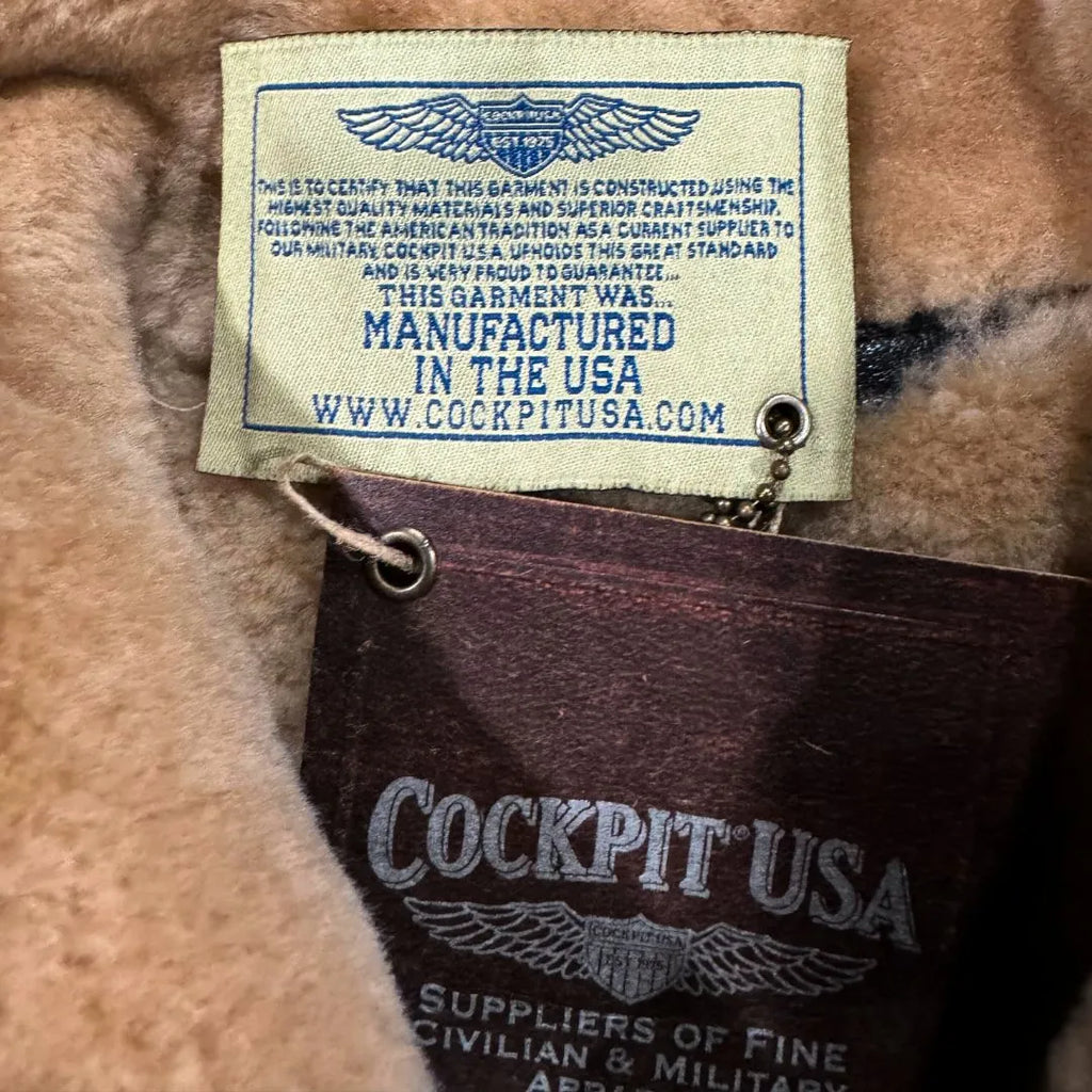 Cockpit USA Men's Spitfire B-3 Sheepskin Bomber Jacket | Made In USA