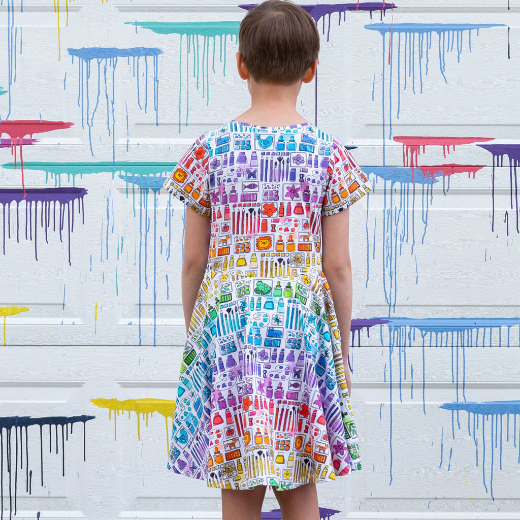 "Smarty Paints" Rainbow Art Supplies Super Twirler Dress with Pockets